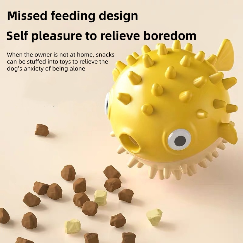 Dog Puzzle Feeder Toy - Etkileşimli, Zıplayan Balık Şeklinde Mama Dağıtıcı