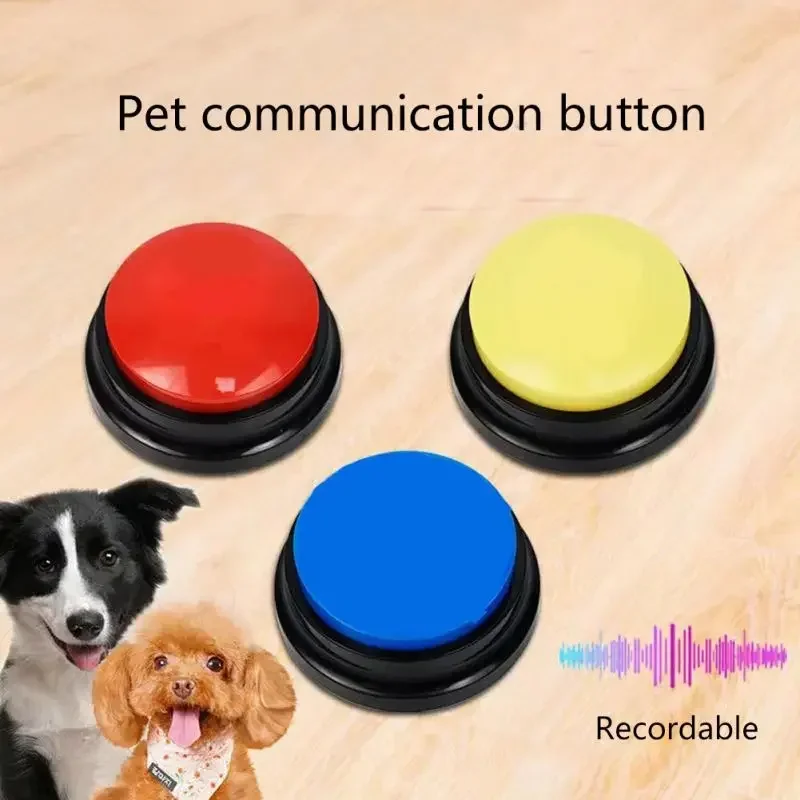 Interactive Squeaky Plush Dog Toy - Pet Ses Kutusu Kaydedilebilir Konuşma Düğmesi