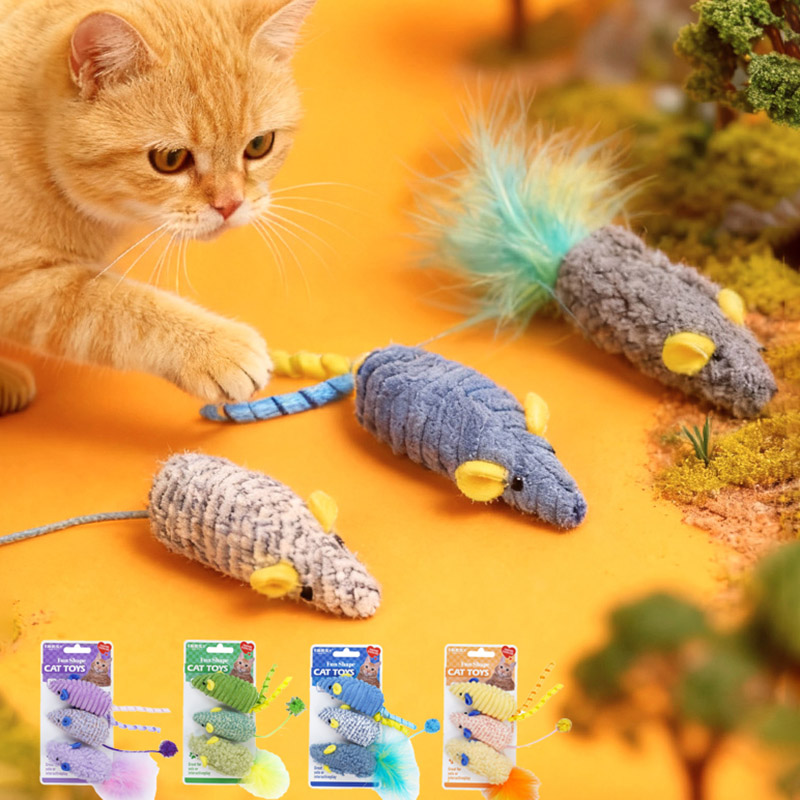 3 adet Gerçekçi Fare Peluş Ked - Catnip Interactive Plush Mouse incelemesi ve fiyatı
